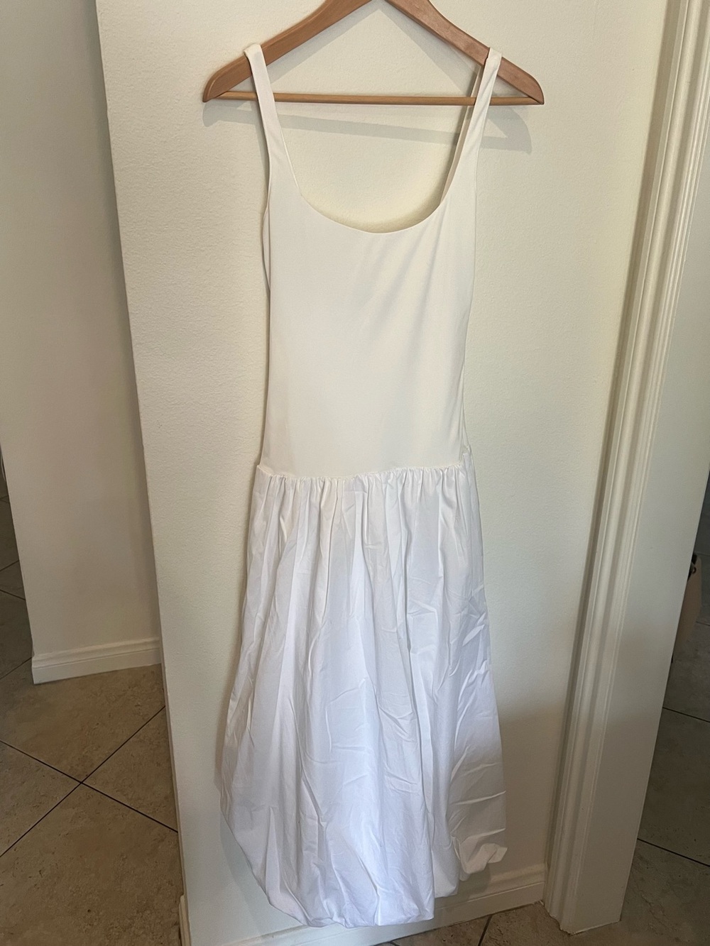 Zara White Sleeveless Maxi Dress